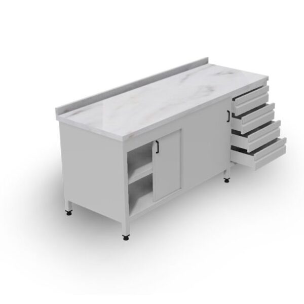 Dolaplı 4 Çekmeceli Tezgah