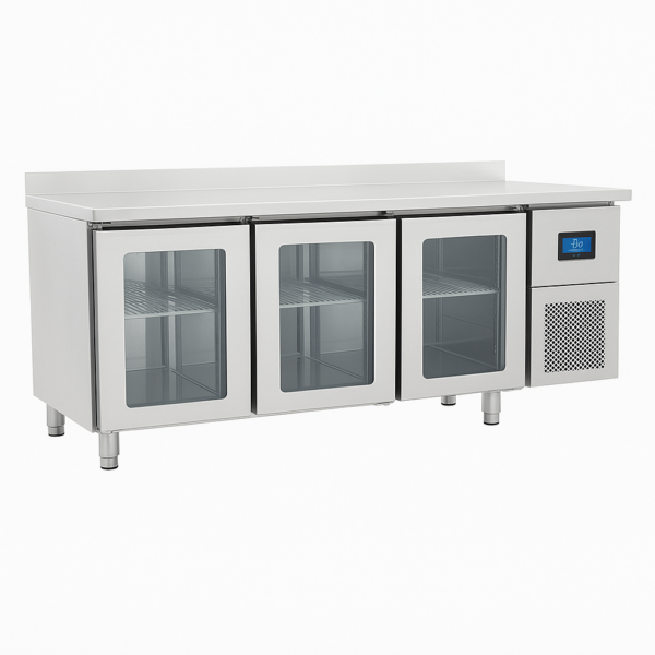 3 Cam Kapı Yatay Tip Buzdolabı