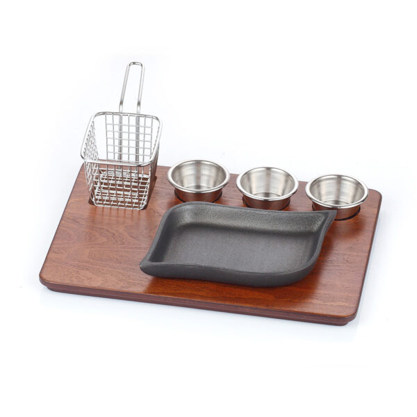 Döküm Demir Bodrum Fajita Sunum Seti – MDF