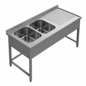 Demonte Yıkama Ünitesi Çift Eviye 304