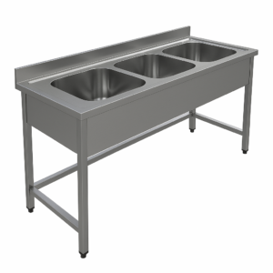 Demonte Yıkama Ünitesi Üç Eviye