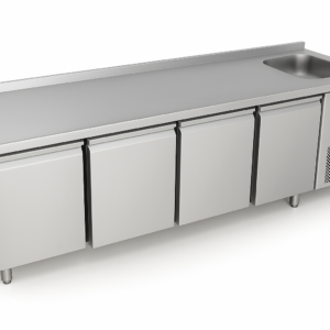 Dört İnoks Kapılı Evyeli Buzdolabı