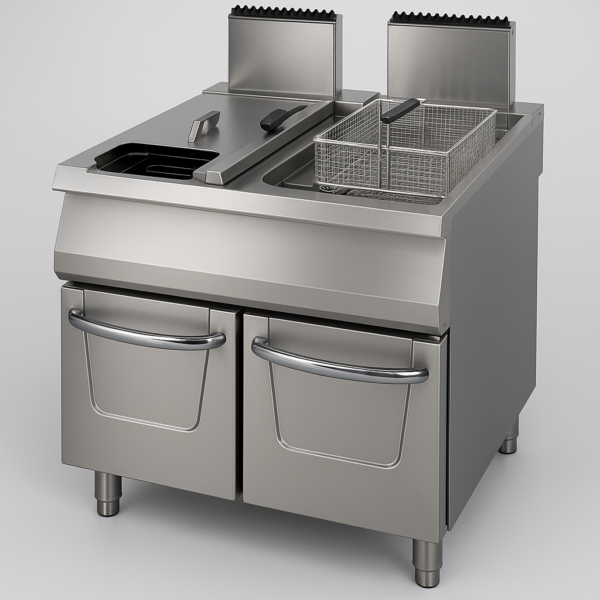 Fritöz Dolaplı 900 Seri Gazlı 80x90x85