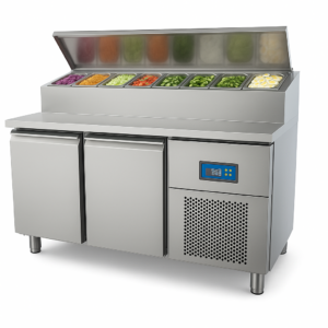 İki İnoks Kapılı Buzdolabı Pizza Hazırlık Tablalı