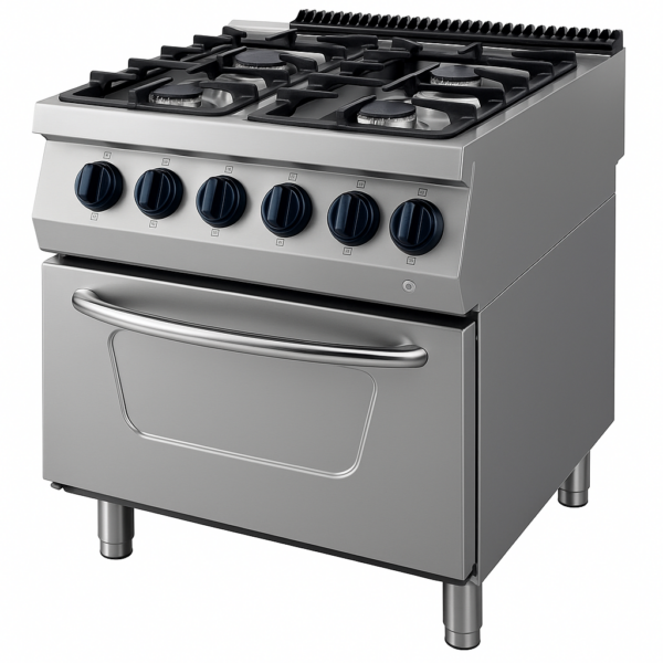 Kuzine Fırınlı 700 Seri Gazlı 4 Açık Ateş 80x70x85 (L)-4X6…