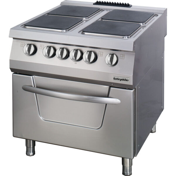 Kuzine Fırınlı 900 Seri Elektrikli 4 Kare Plate 80x90x85