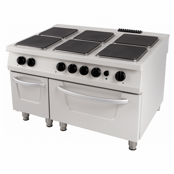 Kuzine Fırınlı 900 Seri Elektrikli 6 Kare Plate 120x90x85