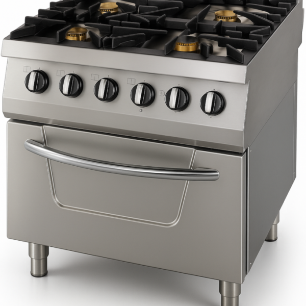 Kuzine Fırınlı 900 Seri Gazlı 4 Açık Ateş 80x90x85 (2X10 K…