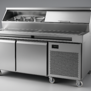 Make Up Pizza Hazırlık Dolabı 142X80 Özel Pizza Önü Telli