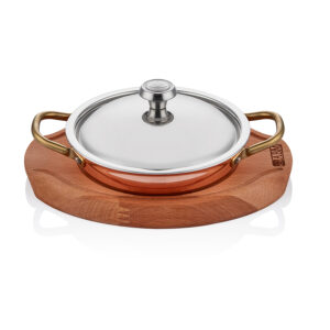 Mm Bakır Yumurta Sahanı + Kapak + Nihale