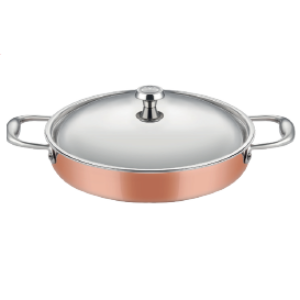 Multi Metal Bakır İndüksiyon Sığ Tencere