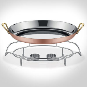 Multi Metal Bakır Oval Sahan + Stant