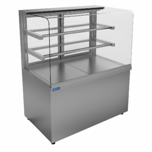 Nötr Düz Camlı Teşhir Dolabı