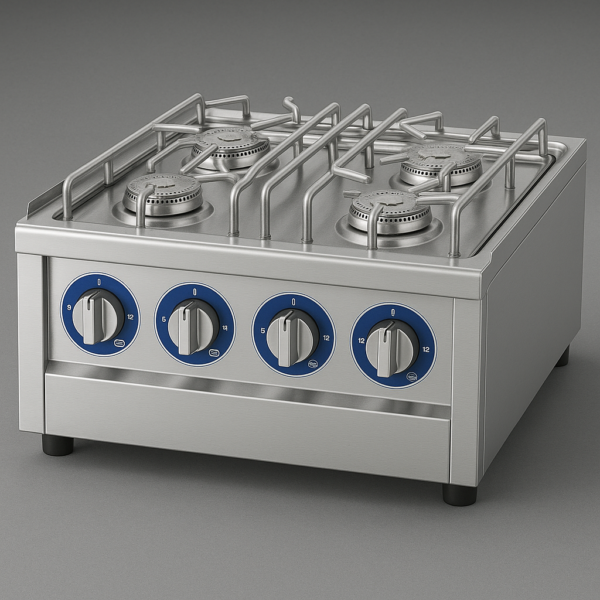 Ocak Set Üstü 600 Seri Gazlı Dörtlü Ocak 60x60x26