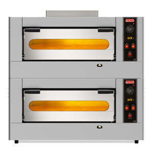 SGS Gazlı 9+9 Adet 30 cm Pizza Kapasiteli Çift Katlı Pizza Fırını PO-DOUBLE-9G