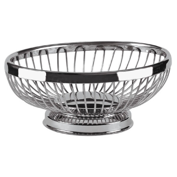 Paslanmaz Oval Ekmek Ve Meyve Sepeti