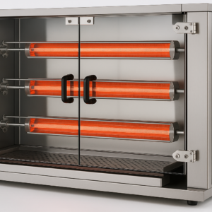 Piliç Çevirme Makinesi 3 Şiş | 12–15 Piliç Kapasiteli | Gazlı