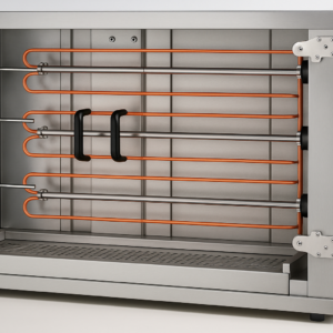 Piliç Çevirme Makinesi 3 Şiş | 12–15 Piliç Kapasiteli | Elektrikli