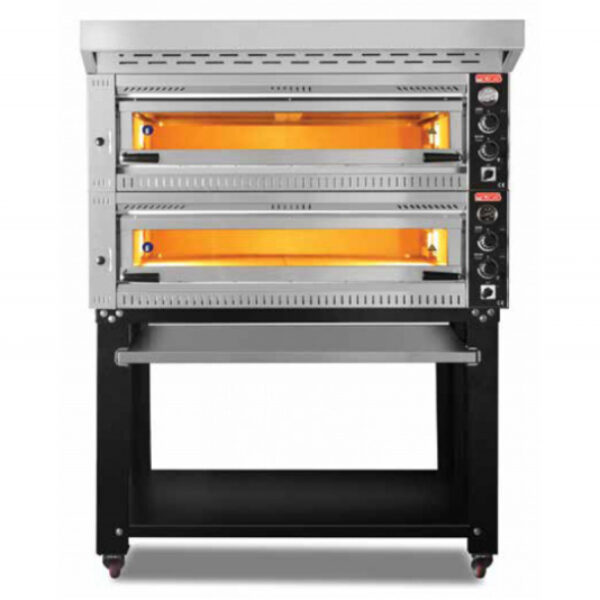 SGS PO-PROFI-10570-DE Profesyonel Pizza Fırını, 12 Adet Tava Kapasiteli, Çift Katlı, 19000 W