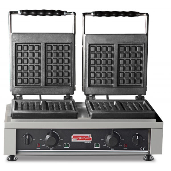 SGS WK-25DE Kare Model Waffle Makinesi | Çift Kapaklı | 4400 W